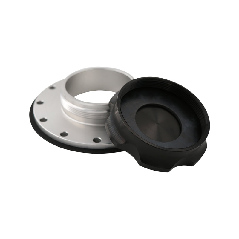Aeromotive Fill Cap - Screw-On - 3in - Flanged - 6-Bolt - Black Fuel Tanks Aeromotive