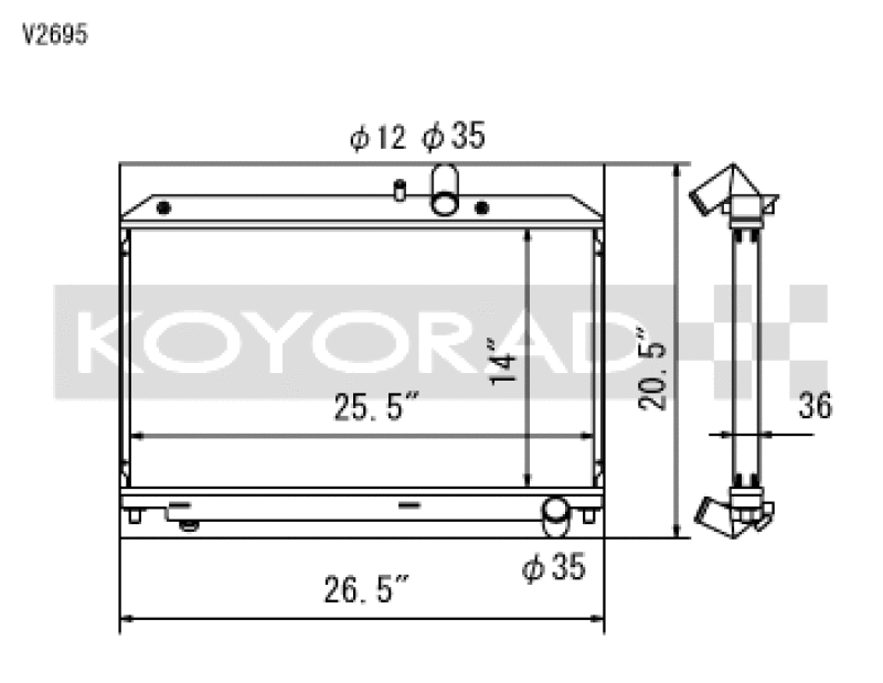 Koyo 04-08 Mazda RX-8 1.3L (MT) Radiator Radiators Koyo