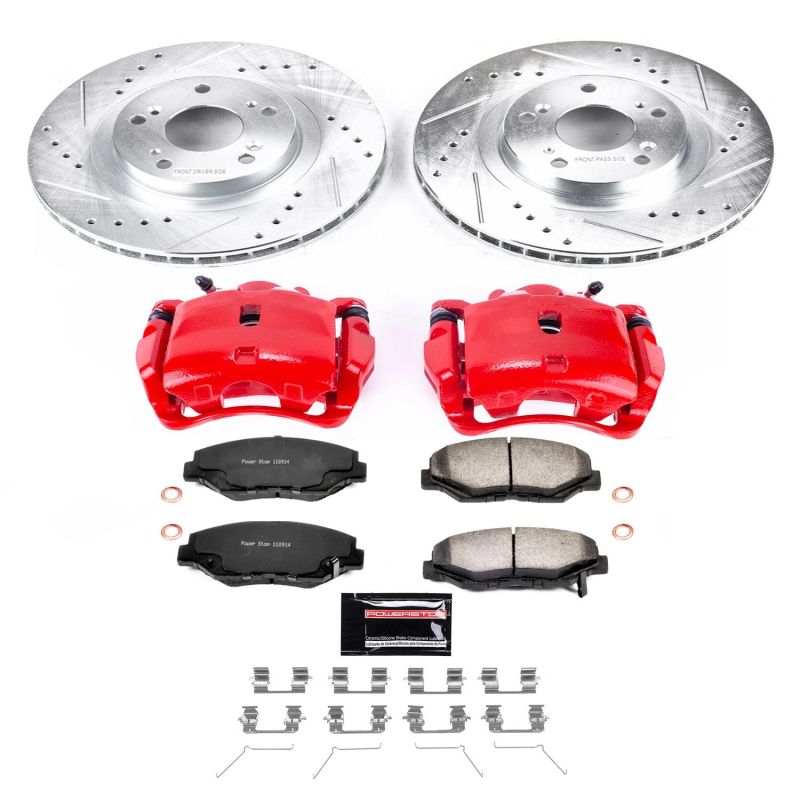 Power Stop 12-15 Honda Civic Front Z36 Truck & Tow Brake Kit w/Calipers Brake Kits - Performance D&S PowerStop