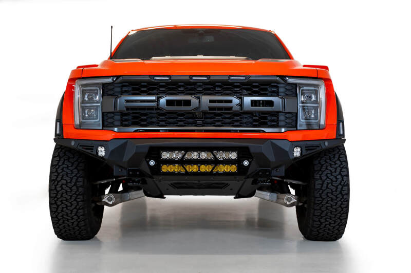 Addictive Desert Designs 2021+ Ford Raptor Bomber Front Bumper w/ Dual 20IN LED Mounts Bumpers - Steel Addictive Desert Designs