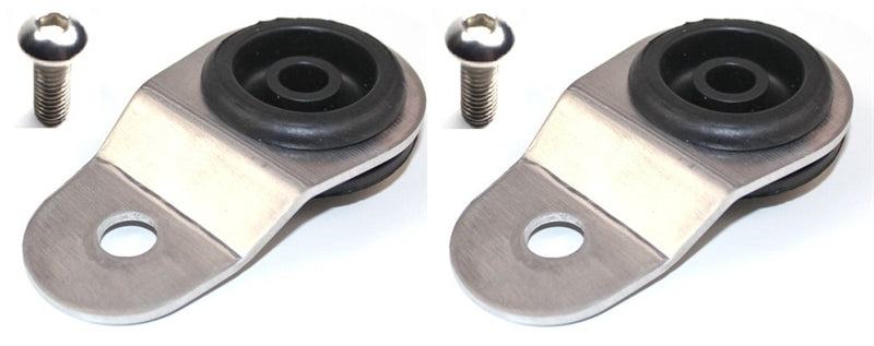 Torque Solution Radiator Mount Combo with Inserts (Silver) : Mitsubishi Evolution 7/8/9 Radiator Stays Torque Solution