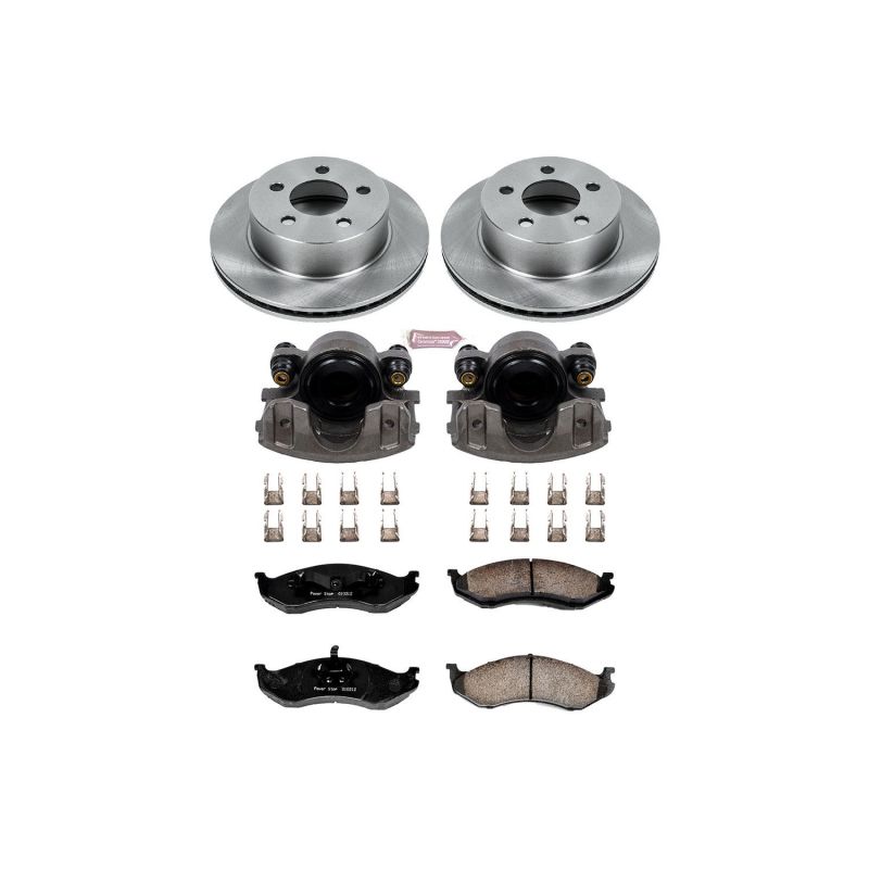 Power Stop 99-01 Jeep Cherokee Front Autospecialty Brake Kit w/Calipers Brake Kits - OE PowerStop