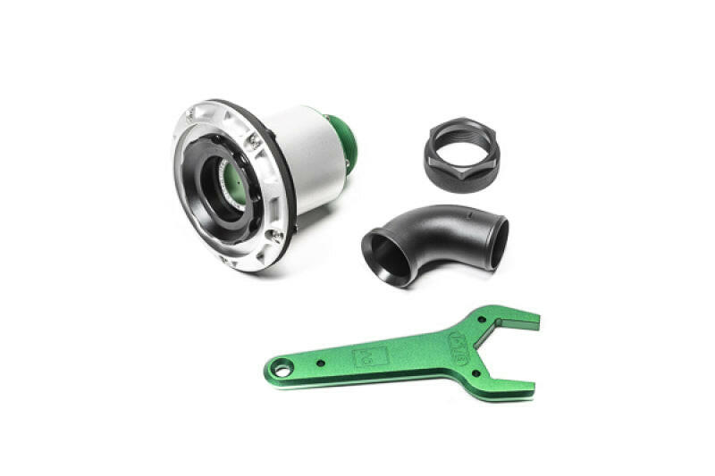 Radium Engineering Remote Mount Vented Female Dry Break 1.5in Elbow Filler Necks Radium Engineering