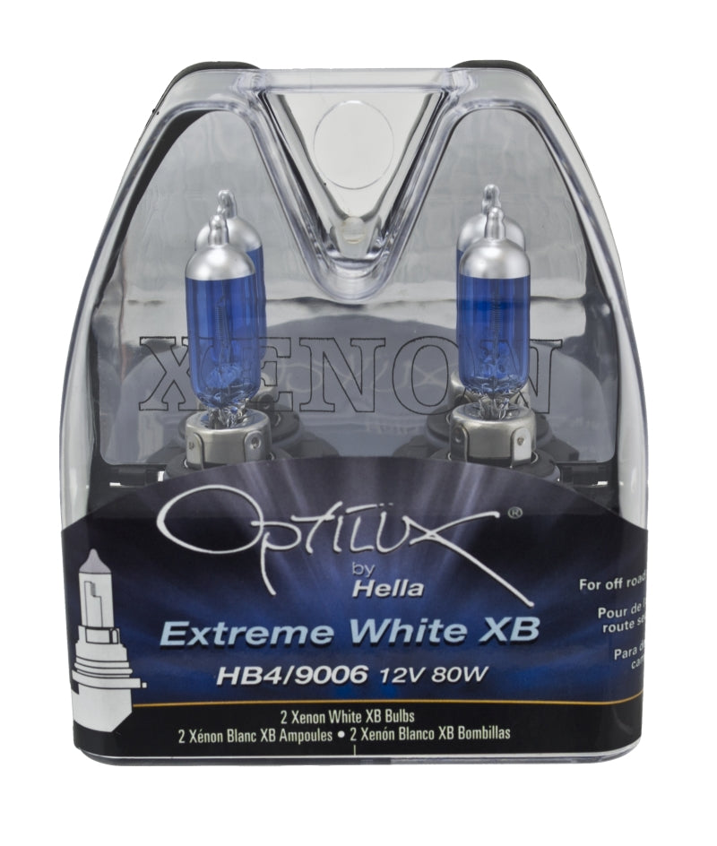 Hella Optilux XB White Halogen Bulbs HB4 12V 80W (2 pack) Bulbs Hella