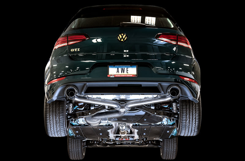 AWE Tuning Volkswagen GTI MK7.5 2.0T Touring Edition Exhaust w/Chrome Silver Tips 102mm Catback AWE Tuning