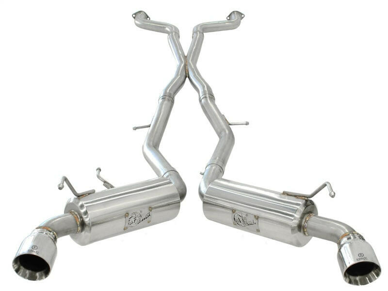 aFe Takeda 2.5inch SS Exhaust Cat-Back 09-13 Nissan 370Z V6 3.7L Polished Tips Catback aFe