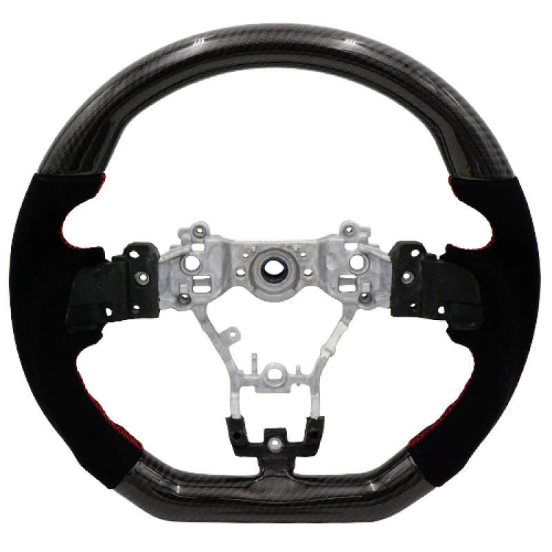 BLOX Racing 15-21 Subaru Carbon/Alcantara Steering Wheel Red Stitching Steering Wheels BLOX Racing