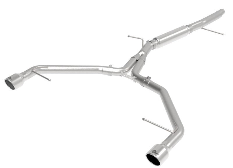 aFe MACHForce XP 3in-2.5in SS Exhaust Axle-Back 17-19 Audi A4 (B9) L4-2.0L (t) - Polished Axle Back aFe