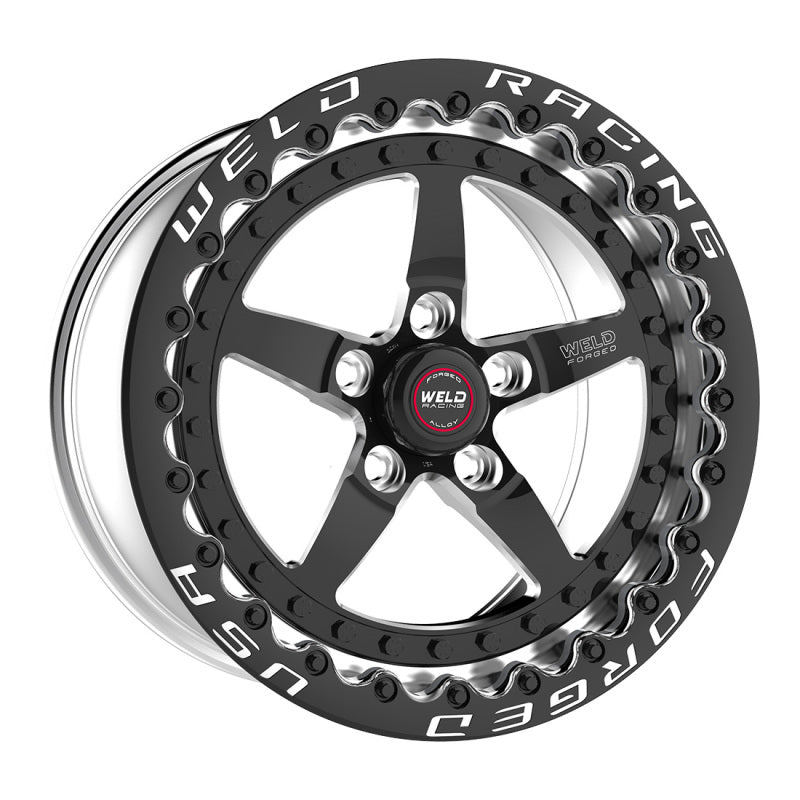Weld Weldstar RT 17x11 / 5x4.75mm BP / 7.7in. BS Black Wheel - Black Single Beadlock Wheels - Forged Weld