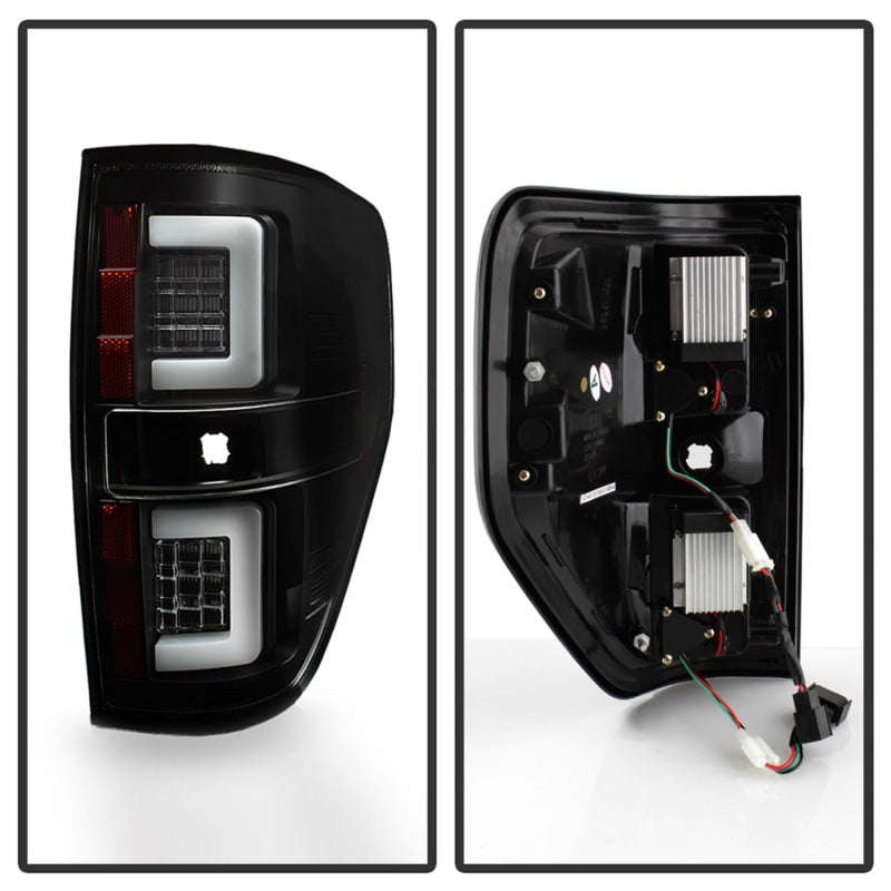 Spyder 09-14 Ford F150 V2 Light Bar LED Tail Lights - Black (ALT-YD-FF15009V2-LBLED-BK) Tail Lights SPYDER