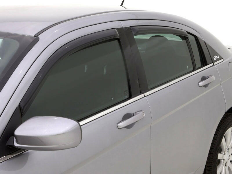 AVS 07-10 Chrysler Sebring Ventvisor In-Channel Front & Rear Window Deflectors 4pc - Smoke Wind Deflectors AVS