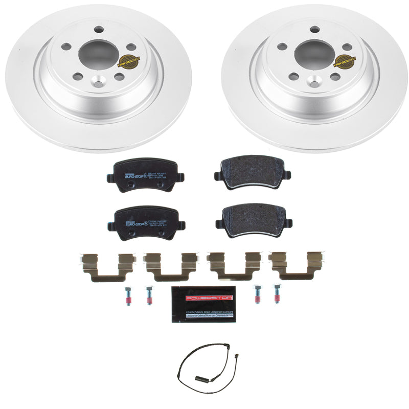 Power Stop 12-15 Land Rover Range Rover Evoque Rear Euro-Stop Brake Kit Brake Kits - OE PowerStop
