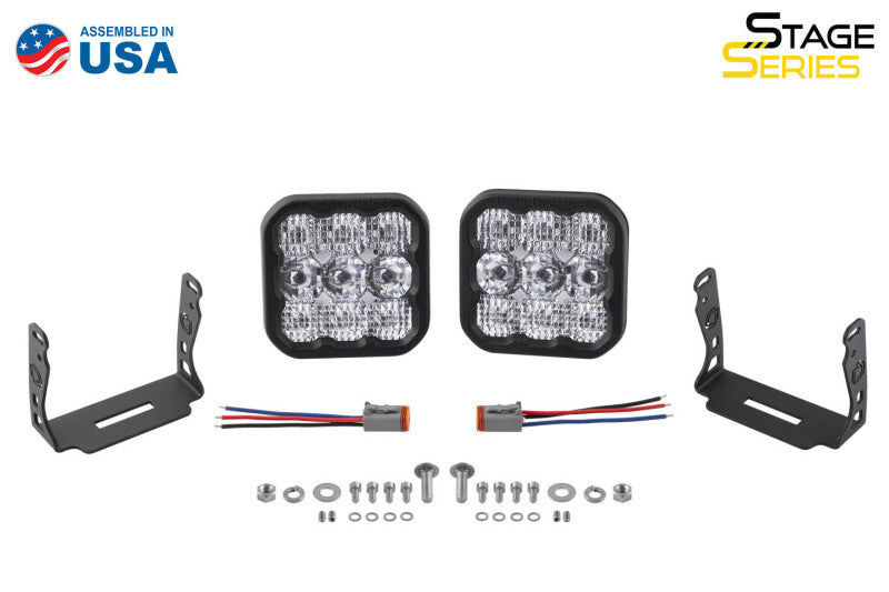 Diode Dynamics SS5 LED Pod Sport - White Combo (Pair) Light Accessories and Wiring Diode Dynamics