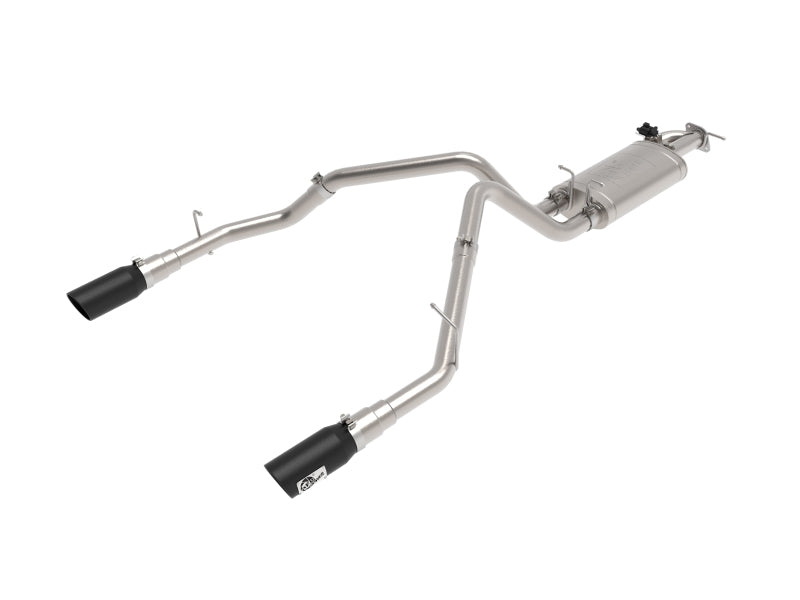 aFe Gemini XV 3in 304 SS Cat-Back Exhaust 19-21 Ram 1500 V8 5.7L Hemi w/ Black Tips Catback aFe