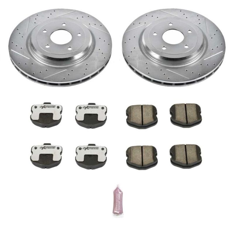 Power Stop 06-13 Chevrolet Corvette Rear Z26 Street Warrior Brake Kit Brake Kits - Performance D&S PowerStop
