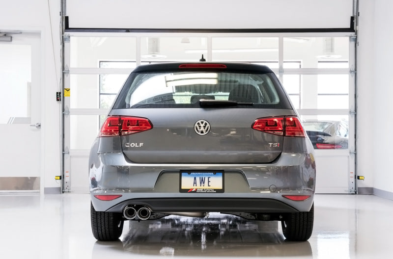 AWE Tuning VW MK7 Golf 1.8T Touring Edition Exhaust w/Chrome Silver Tips (90mm) Catback AWE Tuning
