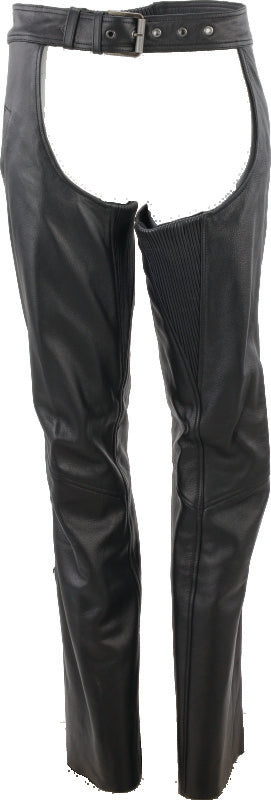 Kuryakyn Leather By River Road Plains Leather Chaps Black Womens - Large Pants Kuryakyn