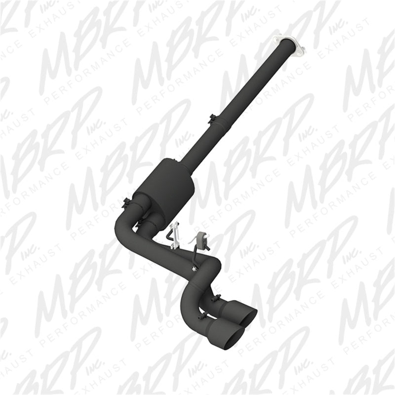 MBRP 09-14 Ford F150 Pre-Axle 4.5in OD Tips Dual Outlet 3in Black Coated Cat Back Exhaust Catback MBRP