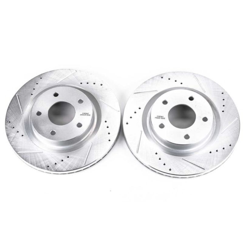 Power Stop 07-13 Nissan Altima Front Evolution Drilled & Slotted Rotors - Pair Brake Rotors - Slot & Drilled PowerStop