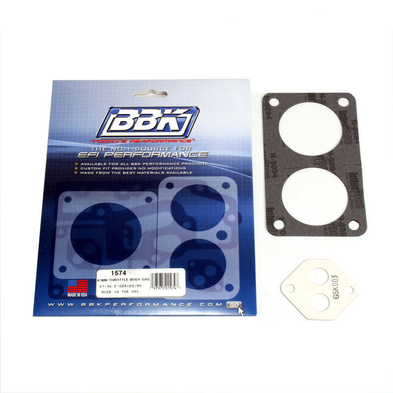 BBK 87-03 Ford F Series Truck Twin 61mm Throttle Body Gasket Kit Air Intake Components BBK
