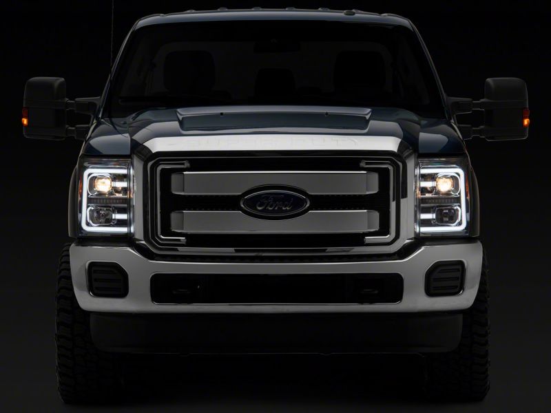 Raxiom 11-16 Ford F-250 Super Duty LED Projector Headlights - Chrome Housing (Clear Lens) Headlights Raxiom