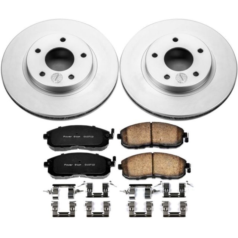 Power Stop 99-01 Nissan Maxima Front Z17 Evolution Geomet Coated Brake Kit Brake Kits - Performance Blank PowerStop