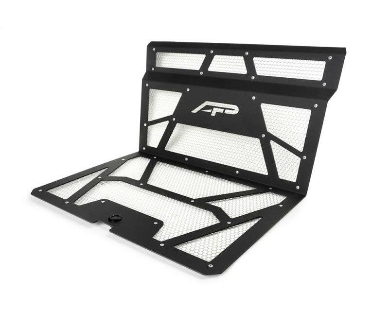 Agency Power 14-18 Polaris RZR XP 1000/XP Turbo Vented Engine Cover - Matte Black/Raw Alum. Mesh Engine Covers Agency Power