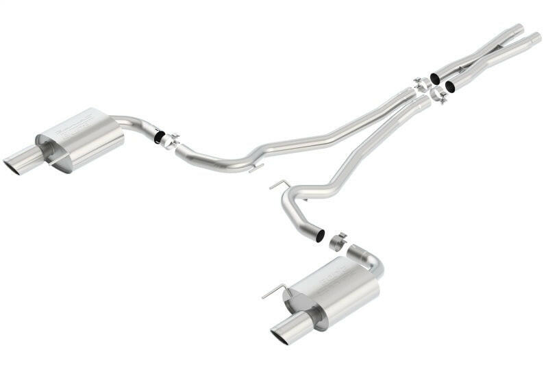 Borla S-Type Cat-Back 15-17 Ford Mustang GT 5.0L V8 MT/AT 2.5in pipe 4in tip Catback Borla