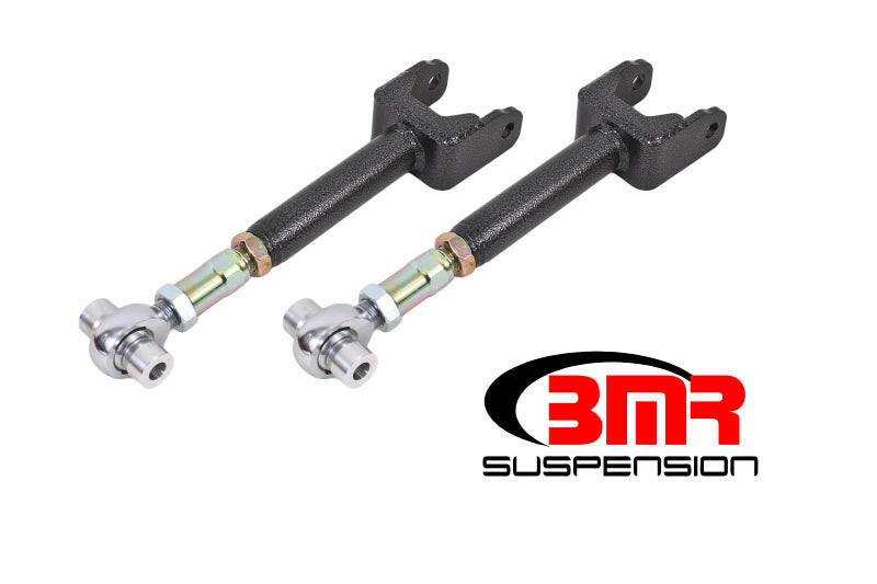 BMR 64-67 A-Body Upper Control Arms On-Car Adj. Rod Ends - Black Hammertone Control Arms BMR Suspension
