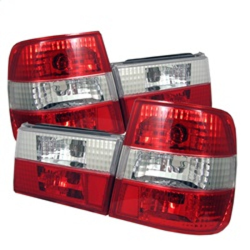 Spyder BMW E34 5-Series 88-95 Euro Style Tail Lights Red Clear ALT-YD-BE3488-RC Tail Lights SPYDER