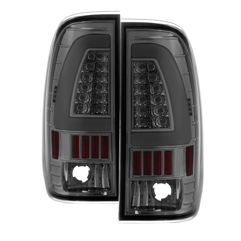 xTune Ford F150 Styleside 97-03 Light Bar LED Tail Lights - Smoke ALT-ON-FF15097-LBLED-SM Tail Lights SPYDER