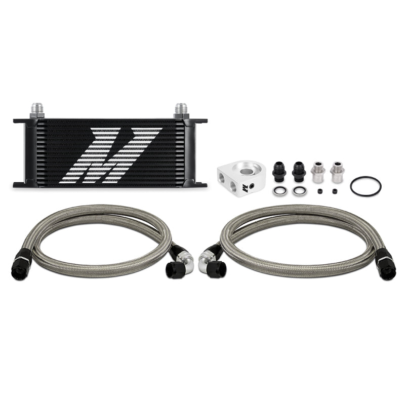 Mishimoto Universal Oil Cooler Kit 16-Row Black Oil Coolers Mishimoto