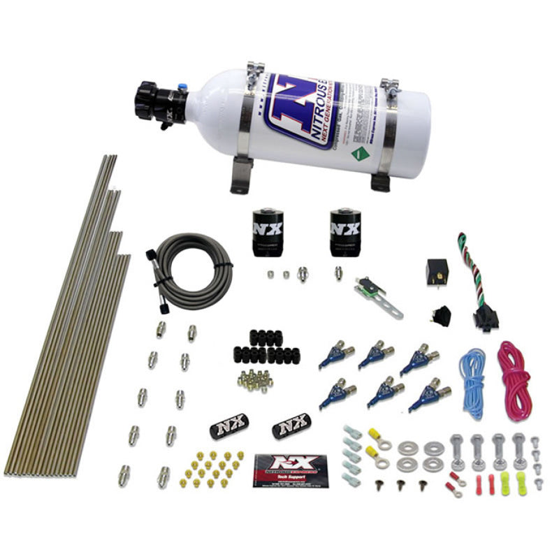 Nitrous Express 6 Cyl Gas Nitrous Kit (150-375HP) w/5lb Bottle Nitrous Systems Nitrous Express