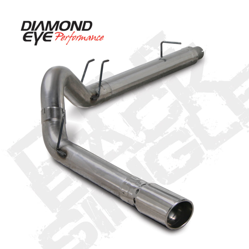 Diamond Eye KIT 5in DPF-BACK Single SS 08-09 6 4L F250-F350 PCKGD BX46X14X14OD EL-PL DPF Back Diamond Eye Performance