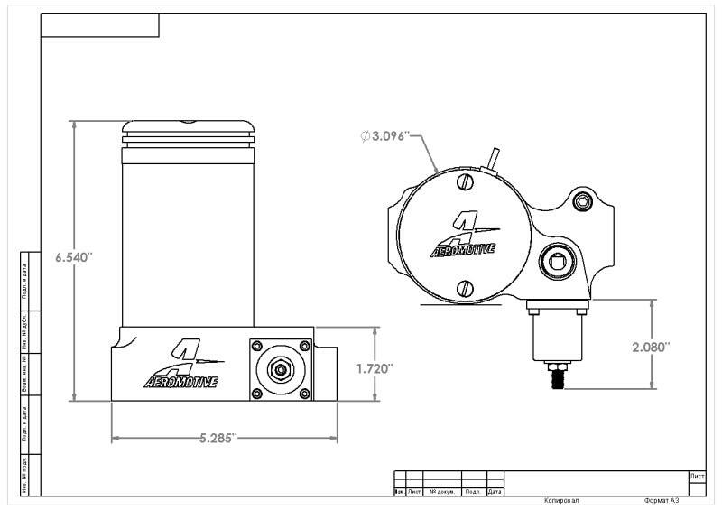 Aeromotive A2000 Drag Race Carbureted Fuel Pump Fuel Pumps Aeromotive