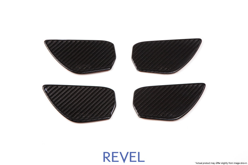 Revel GT Dry Carbon Door Trim Inner Handles (FL/FR/RL/RR) 16-18 Honda Civic - 4 Pieces Carbon Accessories Revel