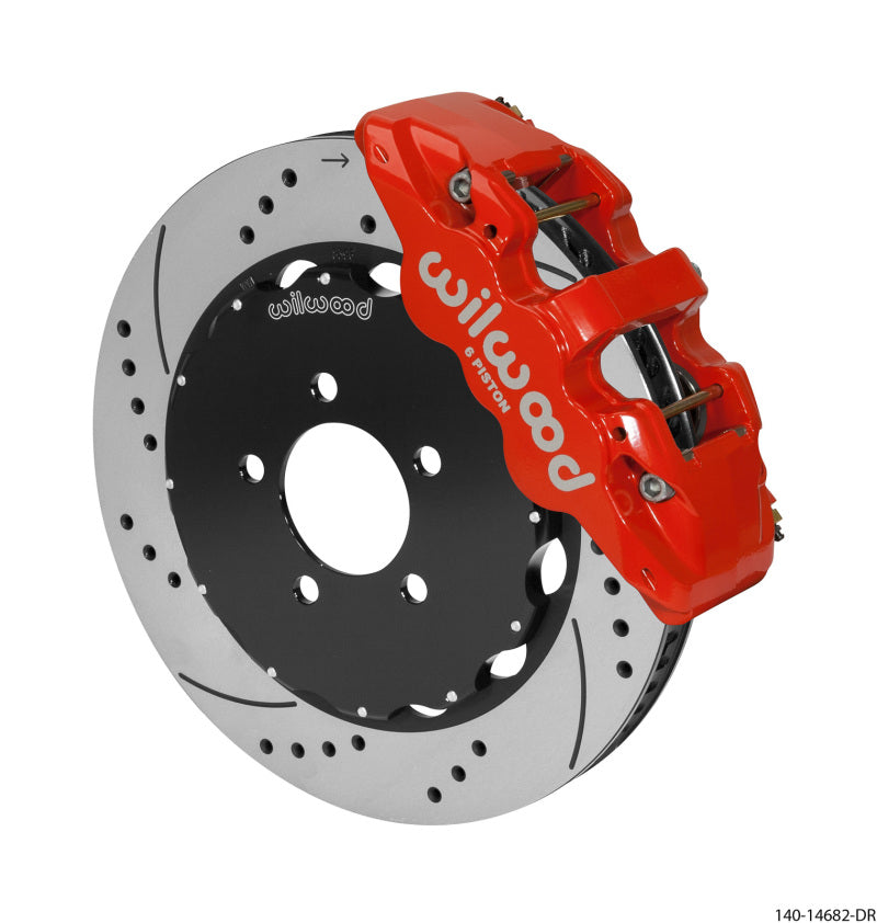 Wilwood AERO6 Front Big Brake Kit 14.00in Red 03-11 Crown Victoria Big Brake Kits Wilwood