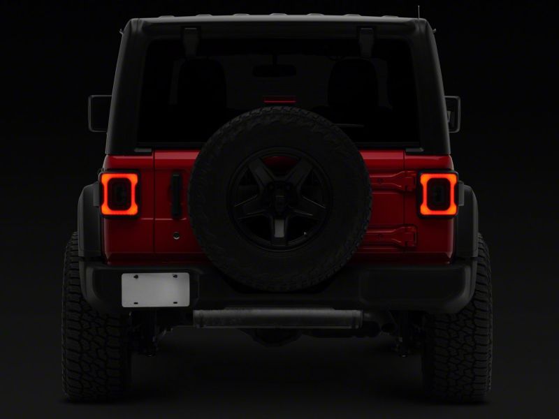 Raxiom 18-23 Jeep Wrangler JL Axial Series Carver LED Tail Lights- Blk Housing (Smoked Lens) Tail Lights Raxiom