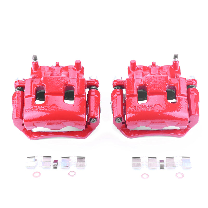 Power Stop 07-10 Ford Edge Front Red Calipers w/Brackets - Pair Brake Calipers - Perf PowerStop
