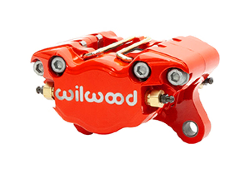 Wilwood Caliper-Dynapro Single 3.75in Mount 1.38in Pistons .38in Disc - Red Brake Calipers - Perf Wilwood