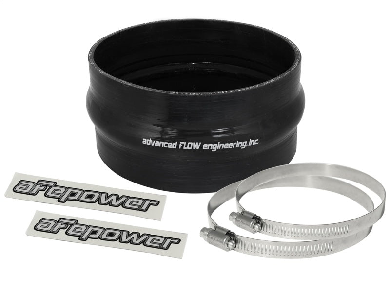 aFe Magnum FORCE CAI Univ. Silicone Coupling Kit (6in. ID / 3in. L) Straight Coupler w/Hump - Black Air Intake Components aFe