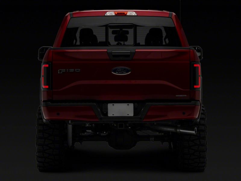 Raxiom 15-17 Ford F-150 Axial Series LED Tail Lights- Blk Housing (Smoked Lens) Tail Lights Raxiom