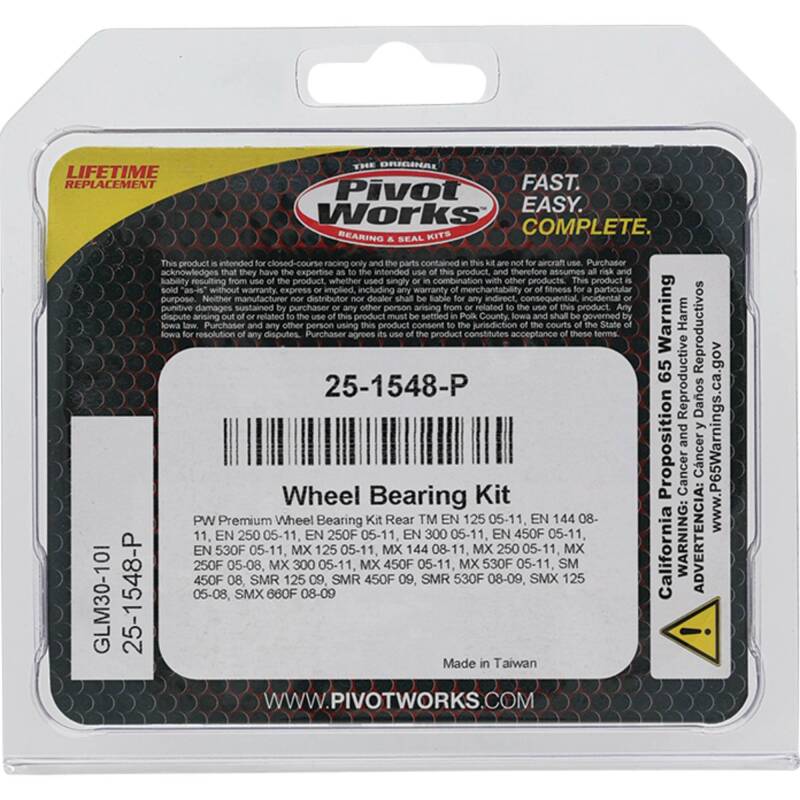 Pivot Works TM Wheel Bearing Kit Premium Bearings Control Arms Pivot Works