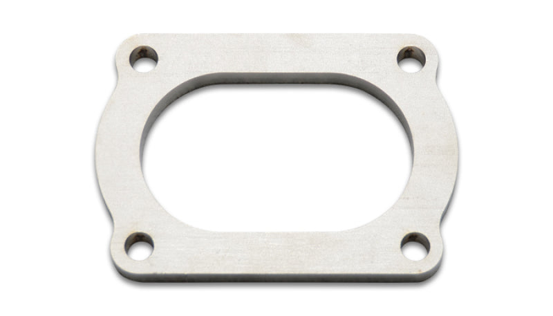 Vibrant T304 SS 4 Bolt Flange for 3in O.D. Oval tubing Flanges Vibrant
