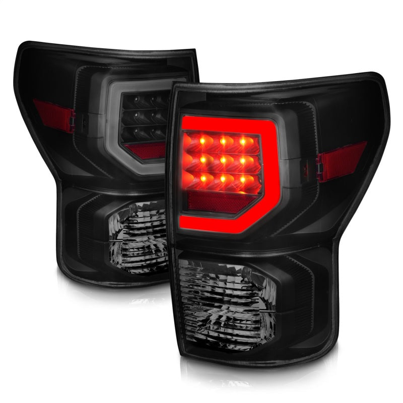 ANZO 07-11 Toyota Tundra Full LED Taillights Black Housing Smoke Lens G2 (w/C light Bars) Tail Lights ANZO