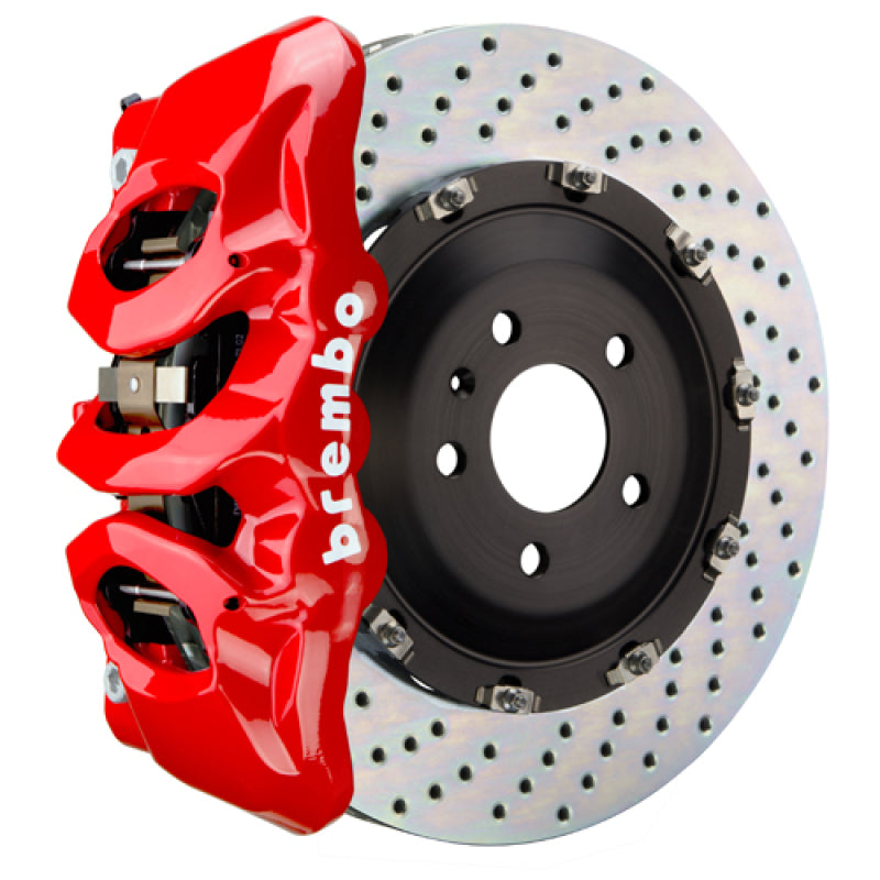 Brembo 24+ BMW M30i/530i xDrive Front GT BBK 6 Piston Cast 380x34 2pc Rotor Drilled - Red Brake Kits - Performance Slot Brembo