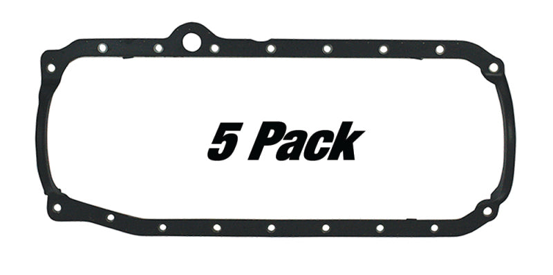 Moroso 1986+ Chevrolet Small Block Oil Pan Gasket - One Piece - Reinforced Steel (5 Pack) Gasket Kits Moroso