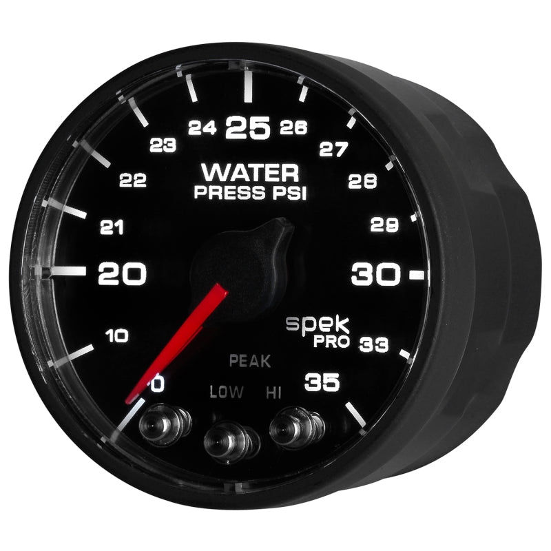 Autometer Spek-Pro - Nascar 2-1/16in Water Press 0- 35 psi Bfb Sp Gauges AutoMeter