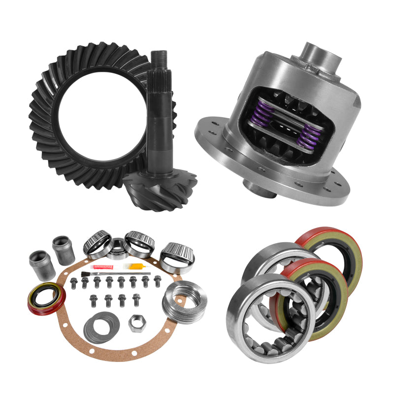 Yukon 8.875in GM 12T 4.11 Rear Ring & Pinion Install Kit 30 Spline Positraction Axle Bearings Differential Install Kits Yukon Gear & Axle