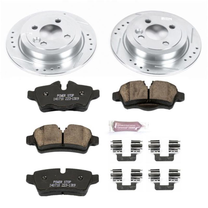 Power Stop 07-10 Mini Cooper Rear Z23 Evolution Sport Brake Kit Brake Kits - Performance D&S PowerStop
